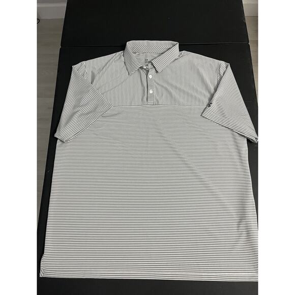 Under Armour Other - Under Armour 2XL XXL Adult Polo Shirt Gray White Performance Golf Mens